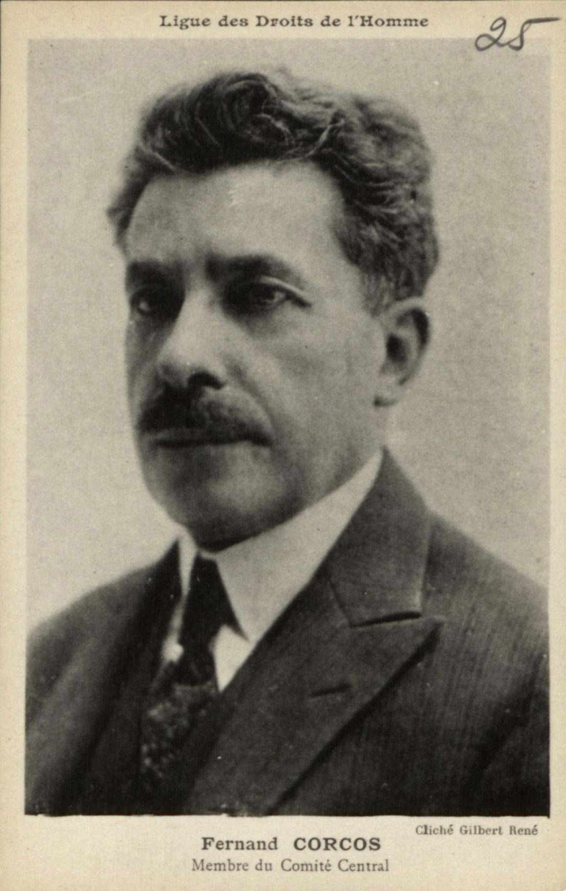 Portrait de Fernand Corcos, carte postale, s.d.