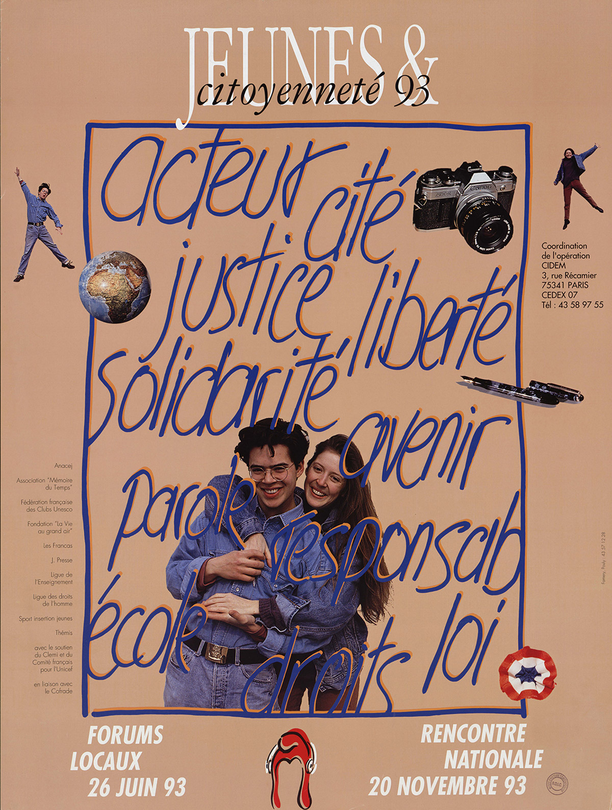 Jeunesse & citoyenneté 93, affiche, 1993