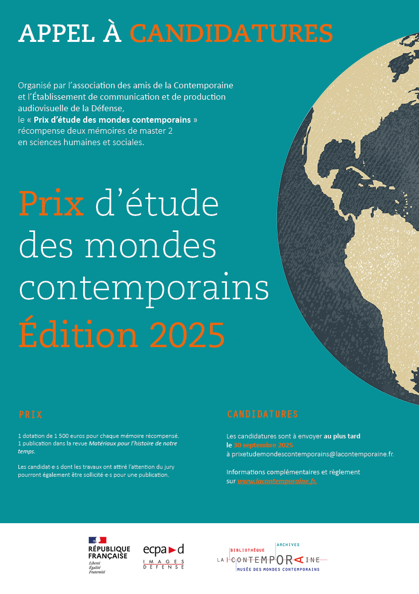 Affiche appel à candidatures prix mondes contemporains 2025